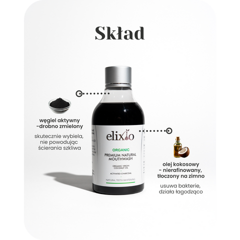 Naturalny olejek kokosowy Elixio do oil pulling