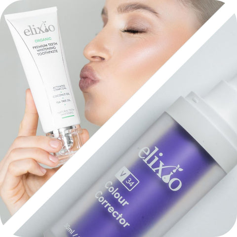 Pasta & Korektor V34 Elixio - zestaw wybielający - Elixio Cosmetics